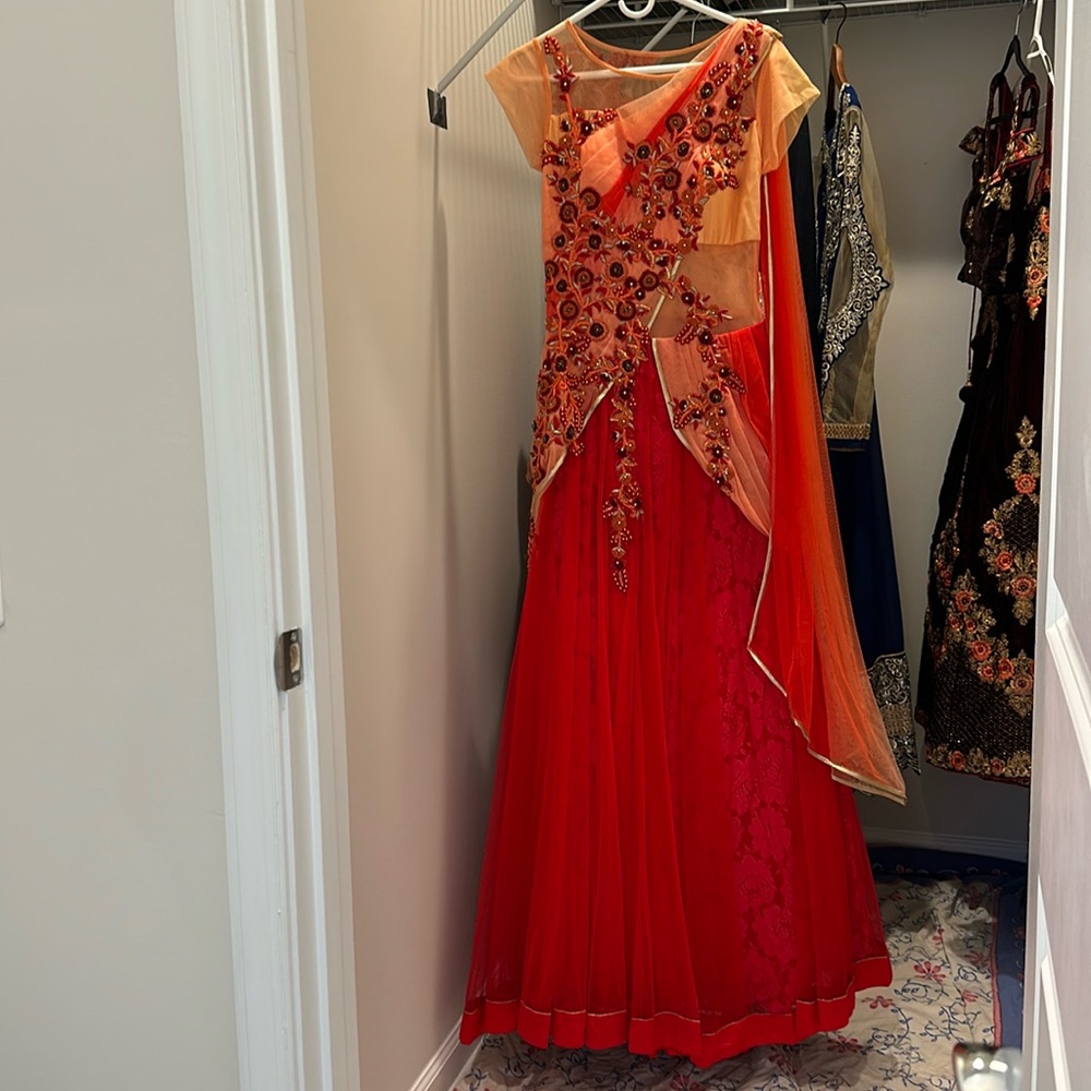 Beautiful Indian gown with intricate details & embroidery!
